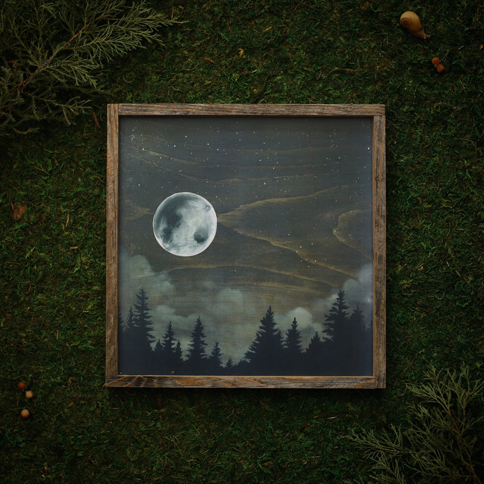 "Wolf Moon" Square Framed Print - Havyn