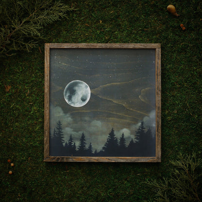 "Wolf Moon" Square Framed Print - Havyn
