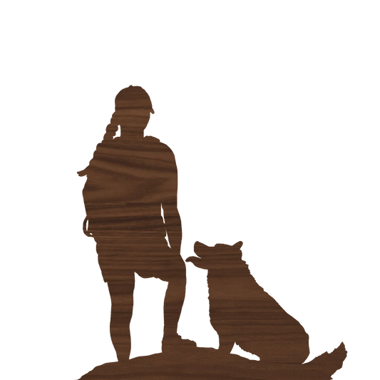 Woman with Shepherd