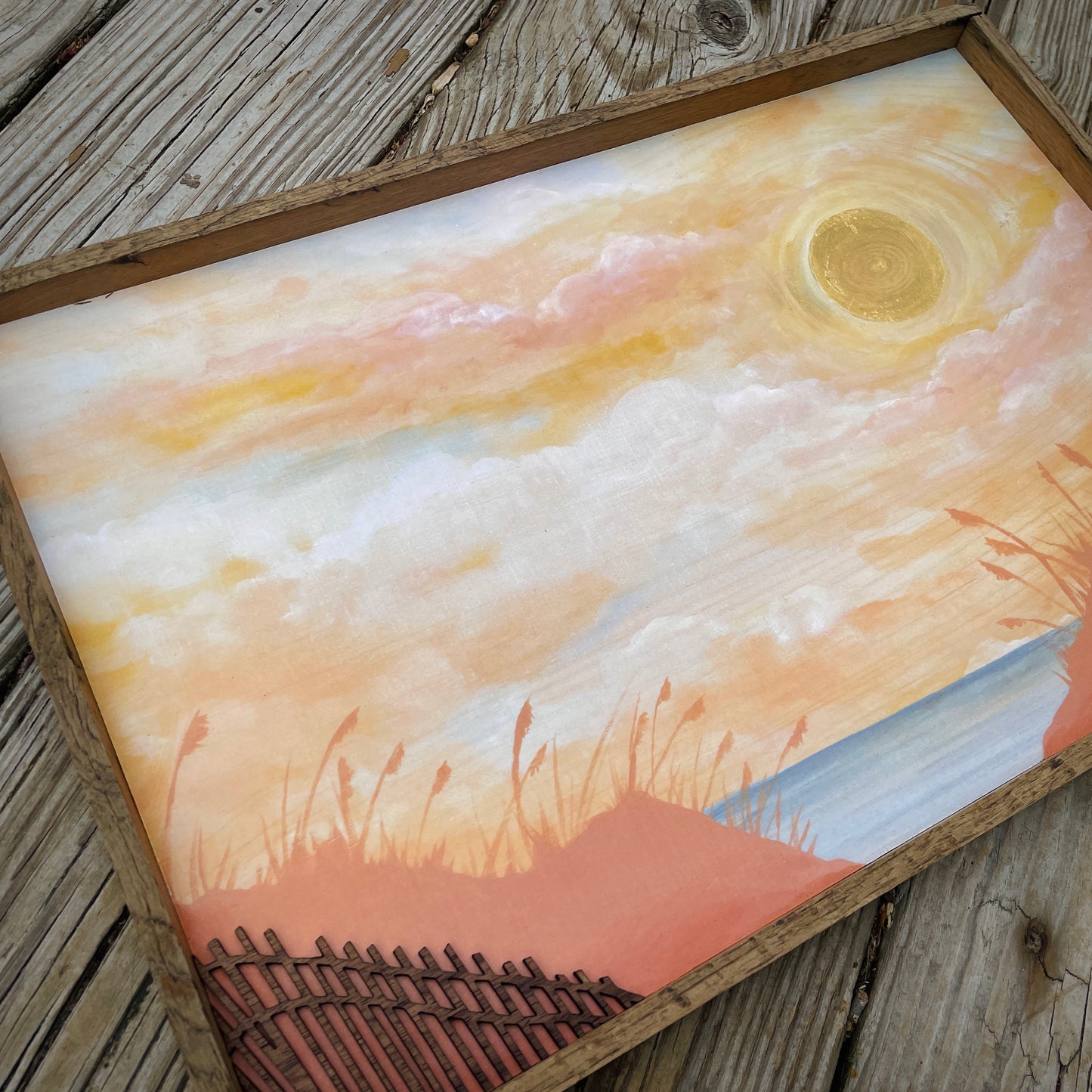 "Corolla Sunrise" 12x18 Dunes Framed Print