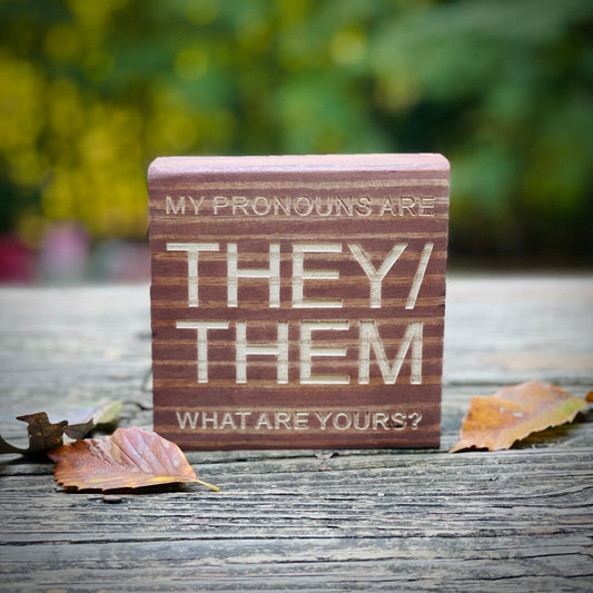 Engraved Pronoun Sign - Havyn