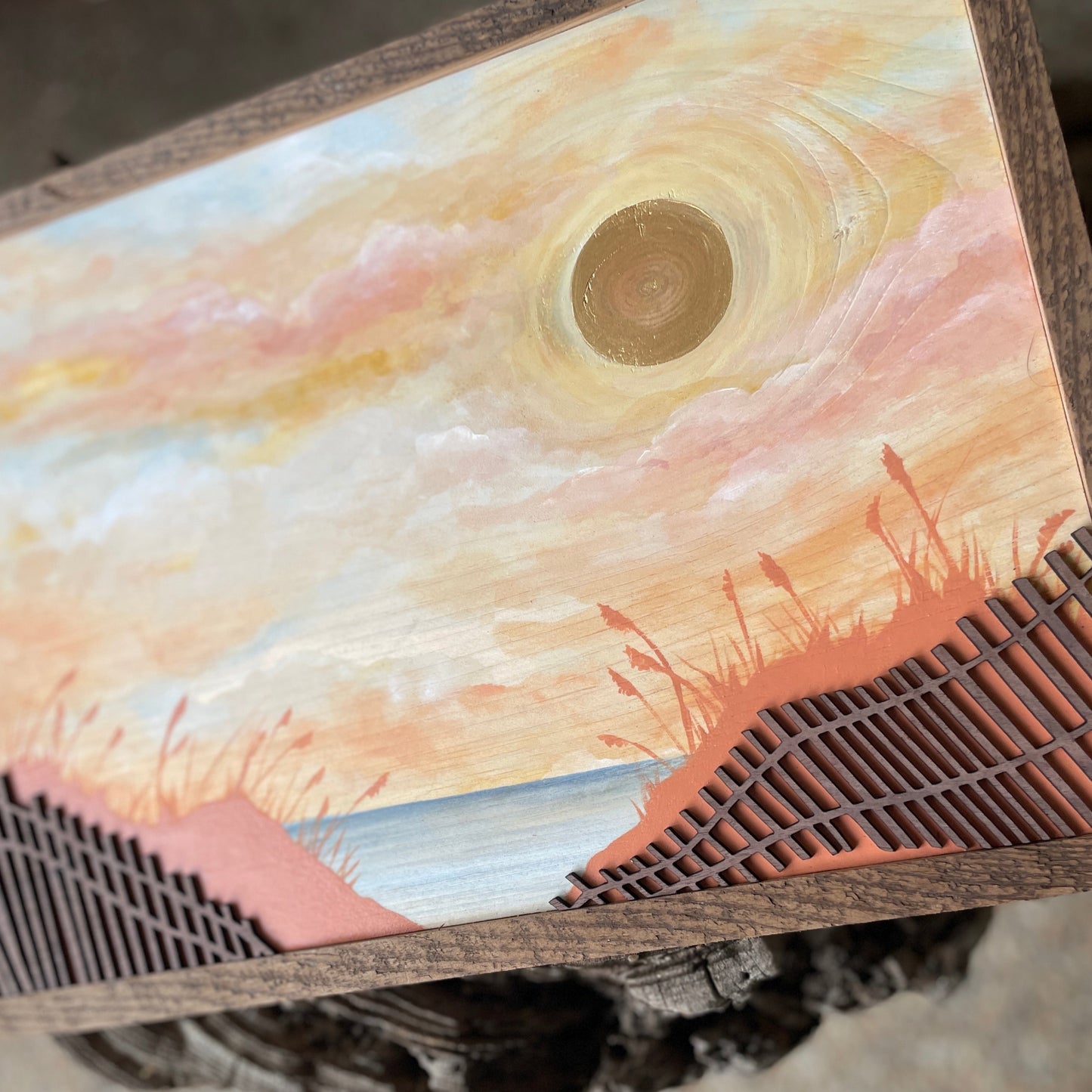 "Corolla Sunrise" 12x18 Dunes Framed Print