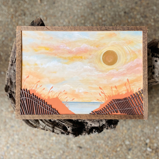 "Corolla Sunrise" 12x18 Dunes Framed Print
