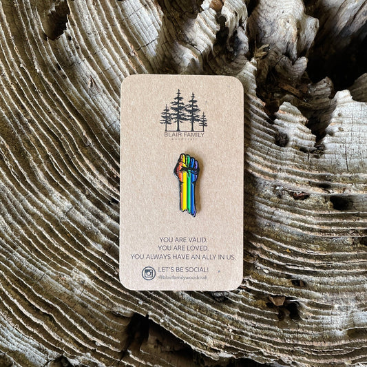 Rainbow Fist Solidarity Pride Pin - Havyn