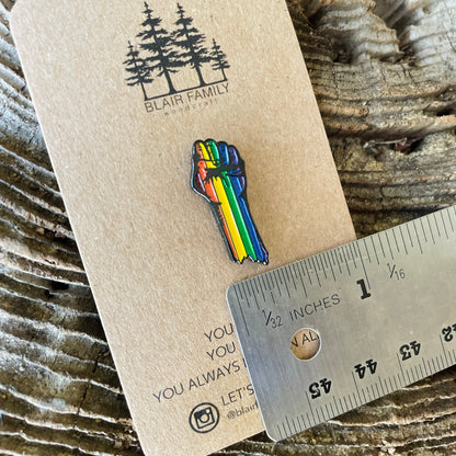 Rainbow Fist Solidarity Pride Pin - Havyn