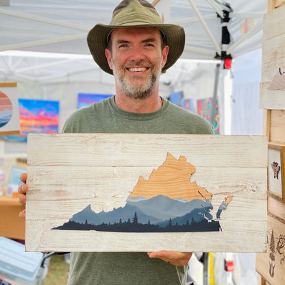 State Outline Mountains Wall Art, Pre - Order - Havyn