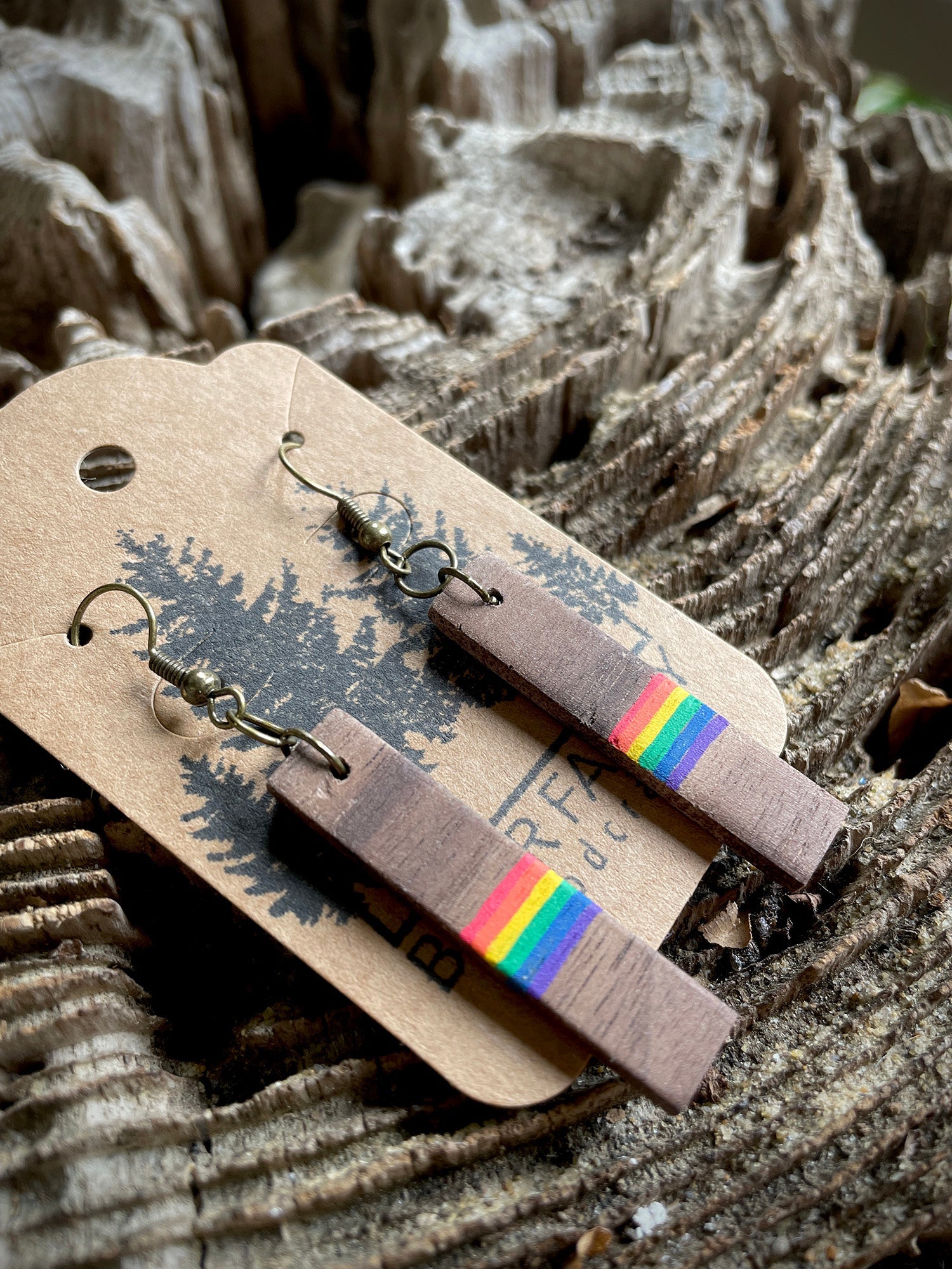 Walnut Pride Earrings - Havyn