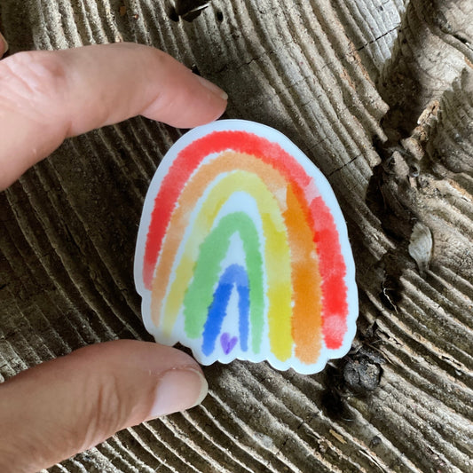 Watercolor Rainbow 2” Sticker - Havyn